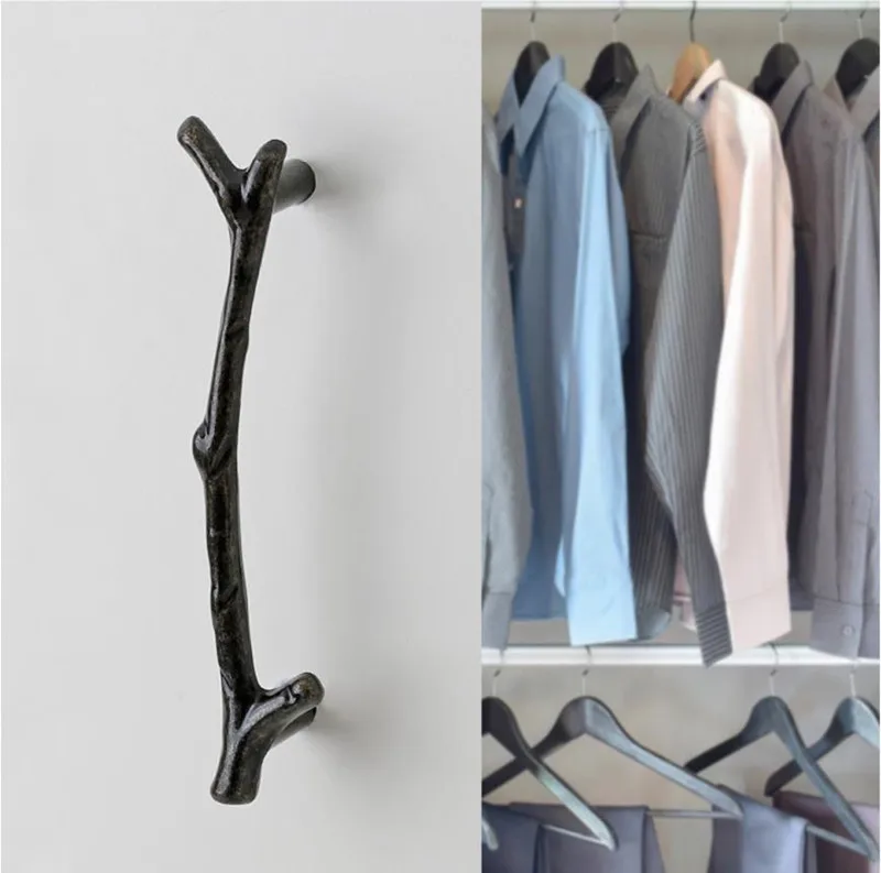 2pcs free shipping  96mm forest design furniture handle 64mm fashion dresser Handle Matte black Kitchen Cabinets Pulls cupboard 128mm cup shell handle  