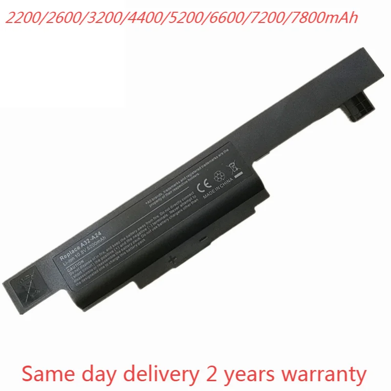 Аккумулятор 5200 мА · ч для ноутбука Hasee A32-A24 MSI CX480 CX480MX CX480-IB32312 G50S XK500 AK480AK480P Medion E4212 MD97
