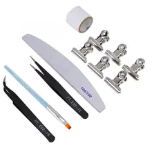Маникюрная самоклеящаяся шелковая обертка для ногтей лента для наращивания ногтей зажим для УФ-геля ручка-Пинцет Набор