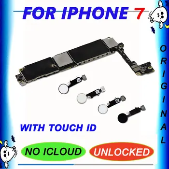 

Original Motherboard For iPhone 7 4.7'' inch Fingerprint Touch ID Unlock Mainboard Full Functions Logic Mother Board No iCloud