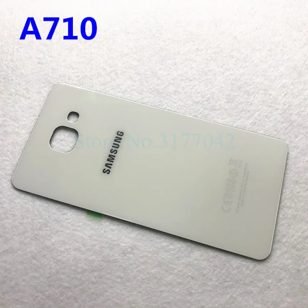 A710 white Samsung задняя Батарея чехол для samsung Galaxy A3 A5 A7 A310 A310F A510 A510F A710 A710F сзади Стекло чехол - Цвет: A710 white