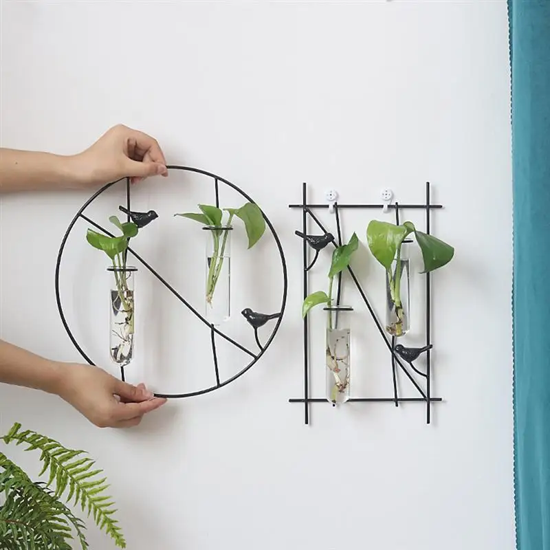Vase Wall Hanging Delicate Space-Saving Portable Modern Wall-Mounted Vase For Garden Home