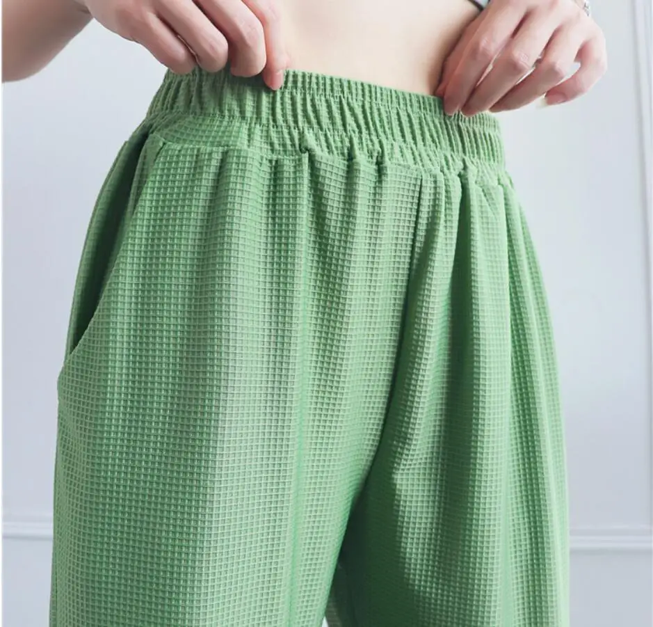 Модные клетчатые военные штаны для женщин wushu одежда Свободные тренировочные штаны женские спортивные штаны