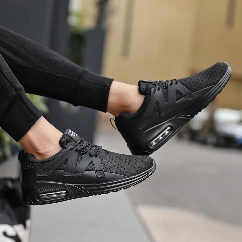 

2019 Korean-style Autumn MEN'S SHOES New Style Trend Shock Absorption Air Cushion Large Size Running Athletic Shoes