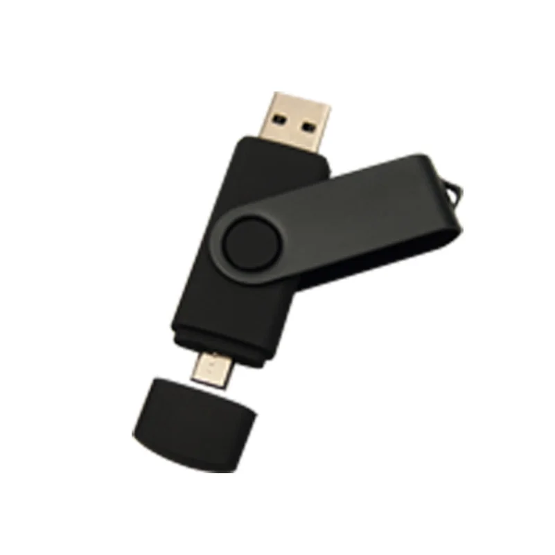 Black USB 2.0 Флеш-накопители USB OTG 2,0, флеш-накопитель, флешка, персональная USB флешка, 4 ГБ, 8 ГБ, 16 ГБ, 32 ГБ, для смартфонов, логотип на заказ, подарки, бизнес - Цвет: Black USB 2.0