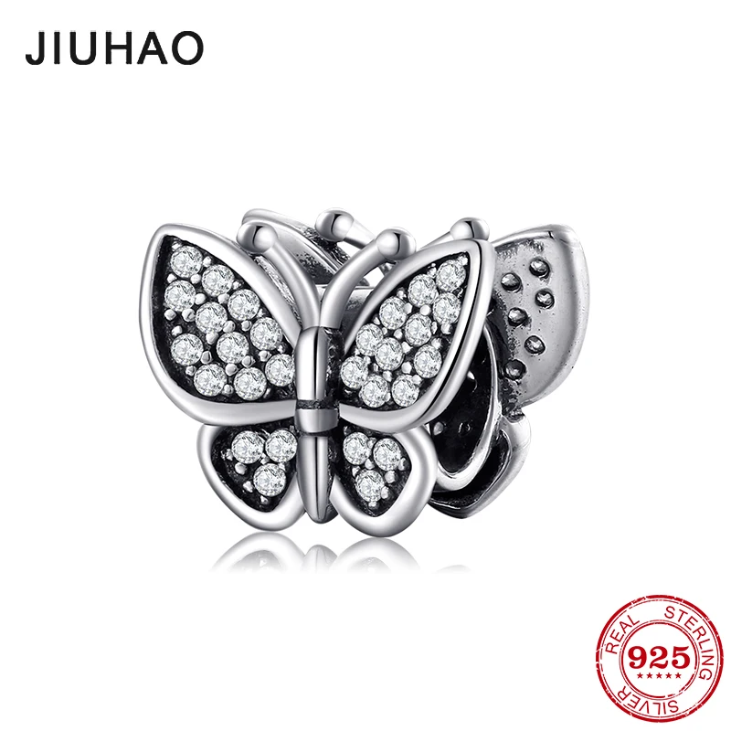 

New Authentic 925 Sterling Silver Butterfly fairy Beads Jewelry Making Fit Original Pandora Charms Bracelet Fashion Jewelry