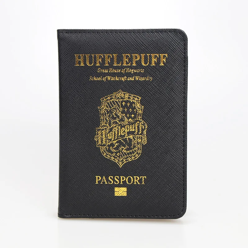 HEQUN Hogwarts Rfid блокирующая Обложка для паспорта Slytherin Gryffindor Ravenclaw Hufflepuff Держатель для паспорта Дорожный Чехол для паспорта - Цвет: H