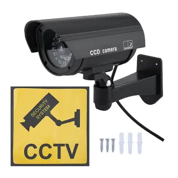 

Waterproof Outdoor Indoor Home Security Guard Dummy CCD Camera Simulation Surveillance IP Camera Built In LED Flashing Light