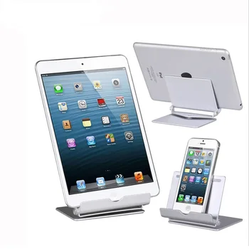 

360degree adjustable phone tablet stand desk smart phone holder pad holder aluminum alloy metal desktop stand black and silver