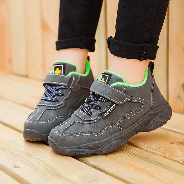 

Girls Cotton Shoes plus Velvet 2019 Spring And Autumn New Style Korean-style BOY'S Small White Shoes Children Sports Shoes Autum