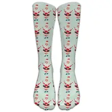 Рождественские носки Санта-Клауса, рождественские носки с 3D принтом, женские теплые зимние термоноски Skarpetki Chausettes Femme, Прямая поставка c