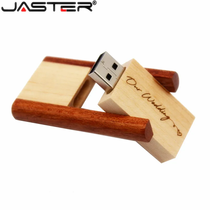 JASTER логотип на бамбуковый USB флэш накопитель 4 Гб 8 16 32 64 2 0 Memory Stick флешки подарок