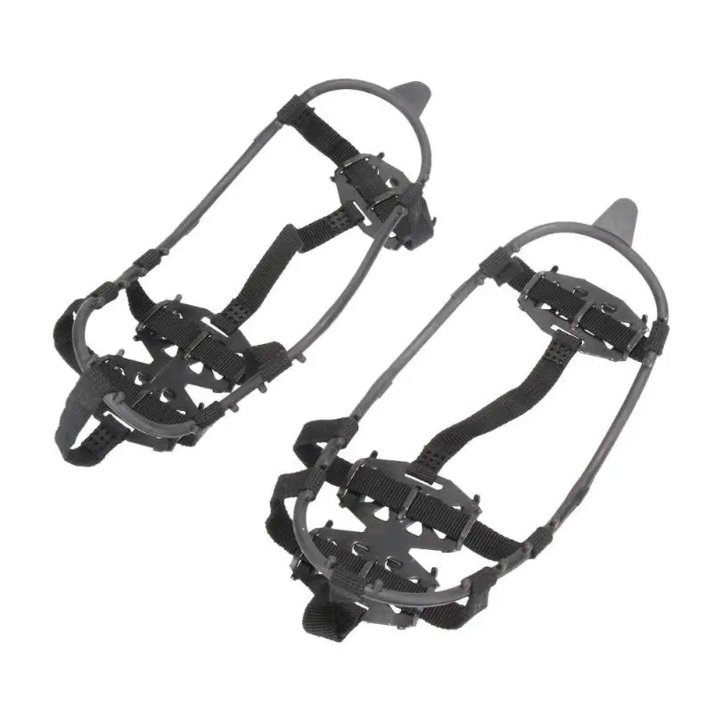 24 Tooth Reinforced Crampons Anti-skid Shoe Covers Durable Outdoor Anti-skid Shoe Covers Snow Claws Mud Ice Winter Hiking Shoes - Цвет: M size