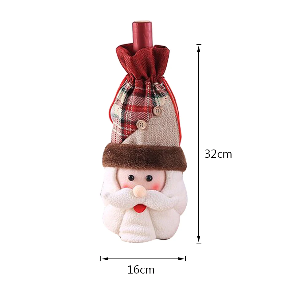 Рождественские украшения для дома Санта Клаус крышки бутылки вина набор Снеговик Рождественский чулок Рождество подарок Год Вечерние Декор поставки 1/2/3/4 шт - Цвет: 1PC A