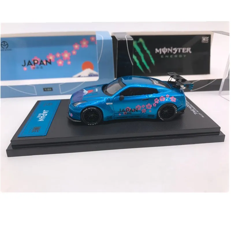 1: 64 модель автомобиля Nissan GTR R35 LB игрушечный автомобиль из сплава игрушки для детей литая модель автомобиля подарок на день рождения - Цвет: Синий