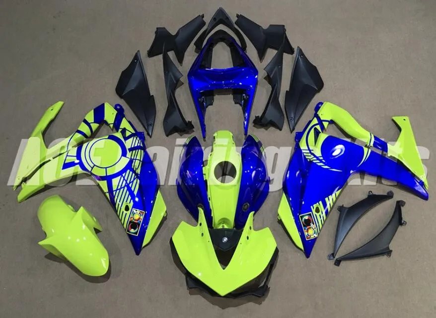 Качество OEM Новое ABS обтекатель комплект подходит для YAMAHA YZF-R3 14 15 16 YZF R3 R25 Полный обтекатели комплект зеленый синий