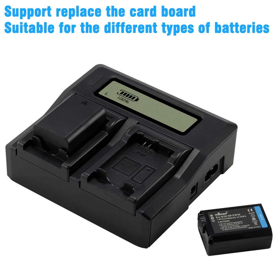NP-FW50 NP FW50 NPFW50 цифровой батарейный блок 2100 мА/ч+, ЖК-дисплей USB Dual Зарядное устройство для sony NEX-3 a7R Alpha a6500 a6300 a6000 a5000 a3000