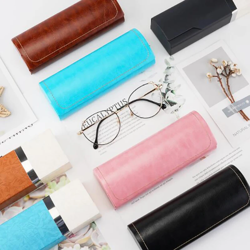 

Leather Glasses Case For Men Waterproof Hard Frame Eyeglass Case Women Reading Glasses Box Eyewear Spectacle Cases