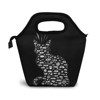 

Cat Eyes Lunch Bag Boxes Bags Portable Insulated Picnic Food Box for Women Men