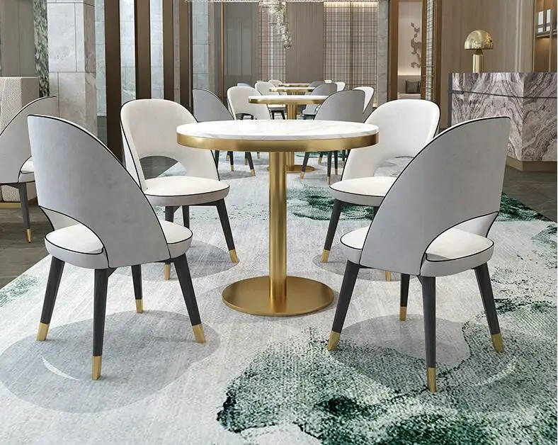 Nordic table and chair combination light luxury marble table hotel reception office casual coffee