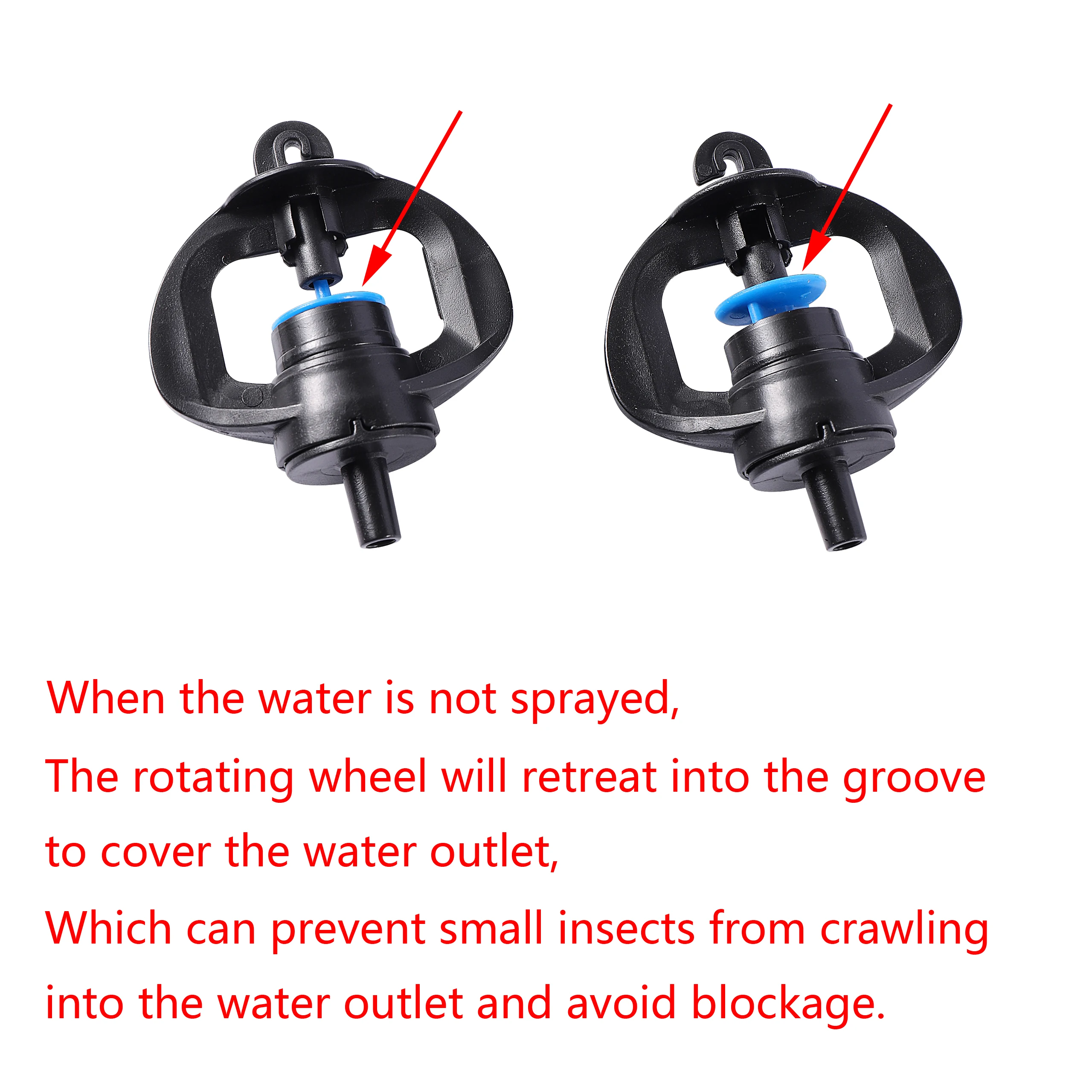 Agriculture Greenhouse Automatic Irrigation System Rotating Refraction Micro Nozzle Vegetable Garden Lawn Orchard Sprinkler 50Pc