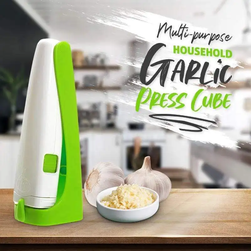 Multi-purpose Garlic Press Cube Magic Multifunction Garlic Cube Cutter Presser Squeeze Garlic Cuber Press Chopper Slicer Fruit V