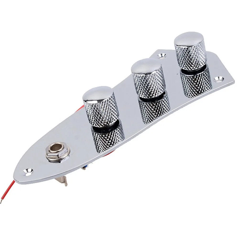 

JB Loaded Wired Switch Control Plate Assembly With Knobs Pots Wires Loaded For Jazz Style Bass Guitars Chrome Black Gold