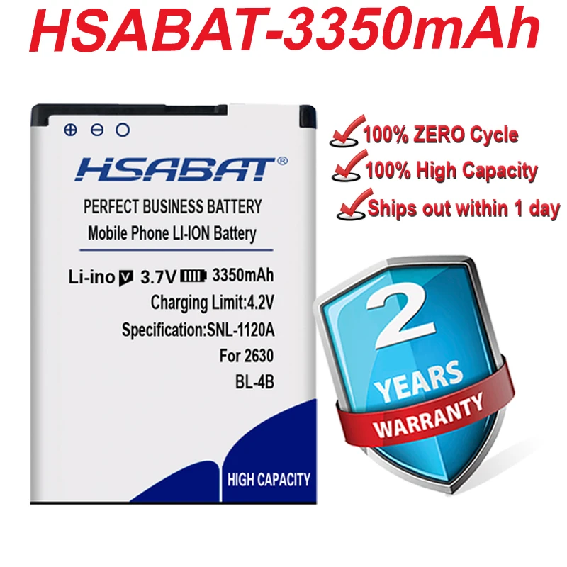 Новый топ бренд 3350 мАч аккумулятор для NOKIA BL 4B 2505 3606 3608 2670 2660 2630 5000 6111 7070 7088 7370 7373