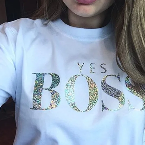 Однотонный цветной принт Boss, Женская толстовка с буквенным принтом и длинным рукавом, повседневные толстовки, Женский пуловер с круглым вырезом, топы, пальто, спортивная одежда - Цвет: sweatshirt 4
