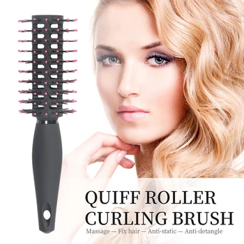

1pc Styling Hair Curling Comb Men and Women Nylon Needle Anti-Static Massage Hairdressing Comb