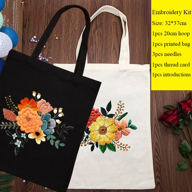 flower pattern tote bag