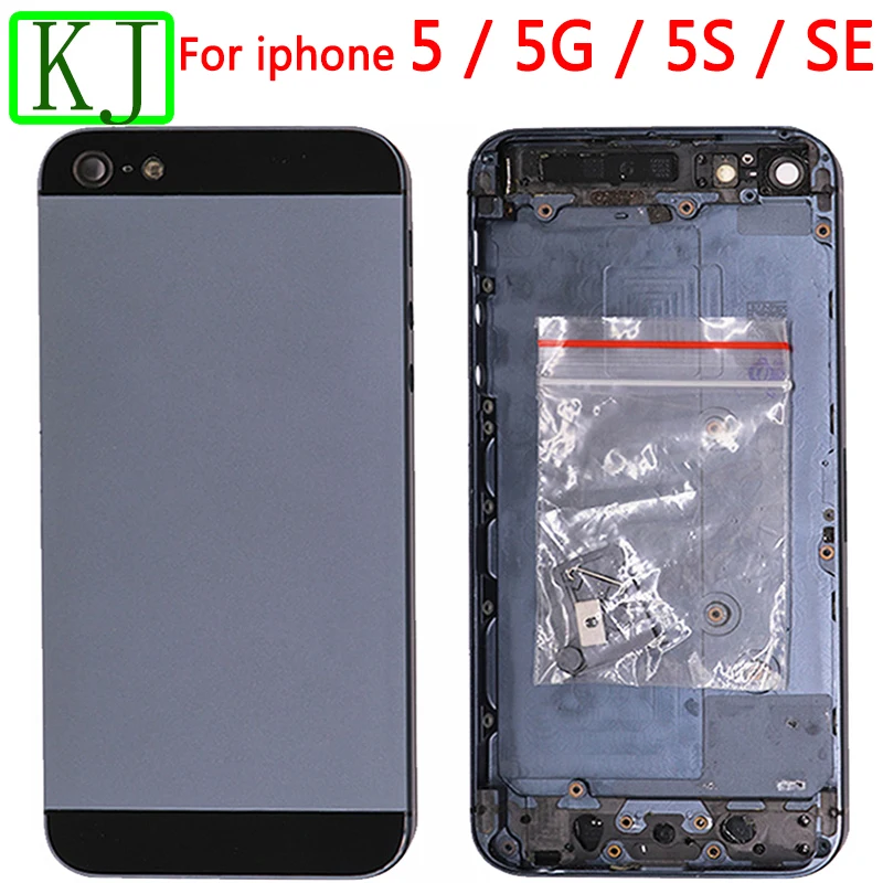 Для iPhone 5 5G 5S SE Задняя крышка батареи металлический корпус среднего шасси+ sim-карта без гибкого трубопровода