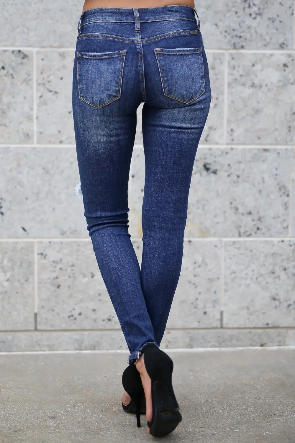 Jeans for women Slim Skinny Hole Classic Ripped Pants Jeans Woman 2020