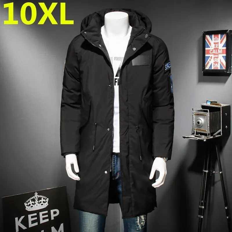 Размера плюс 10XL 9XL 8XL высокого качества Повседневные мужские зимние пальто теплая