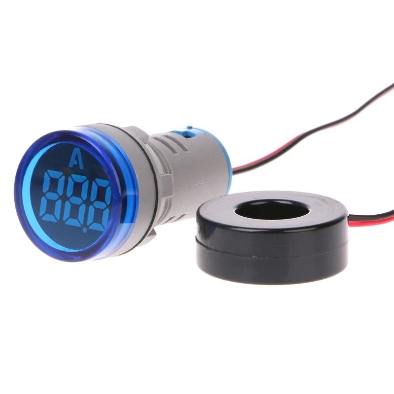 

AC220V 22mm Digital Ammeter 0-100A Current Monitor Meter Signal Lamp Amperemeter