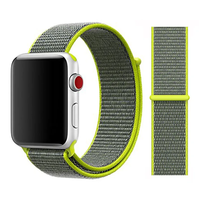 Спортивный ремешок для Apple watch 42 мм 38 мм correa 5 4 44 мм 40 мм Iwatch series 3 2 ремешок для часов браслет дышащие аксессуары - Цвет ремешка: 25- Flash