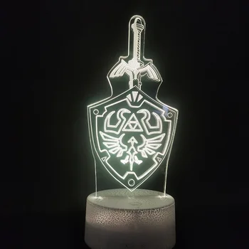 

3D Lamp Customized The Legend of Zelda Best Reward for Child Colorful with Remote Battery Powered Led Night Light Lamp Illusion