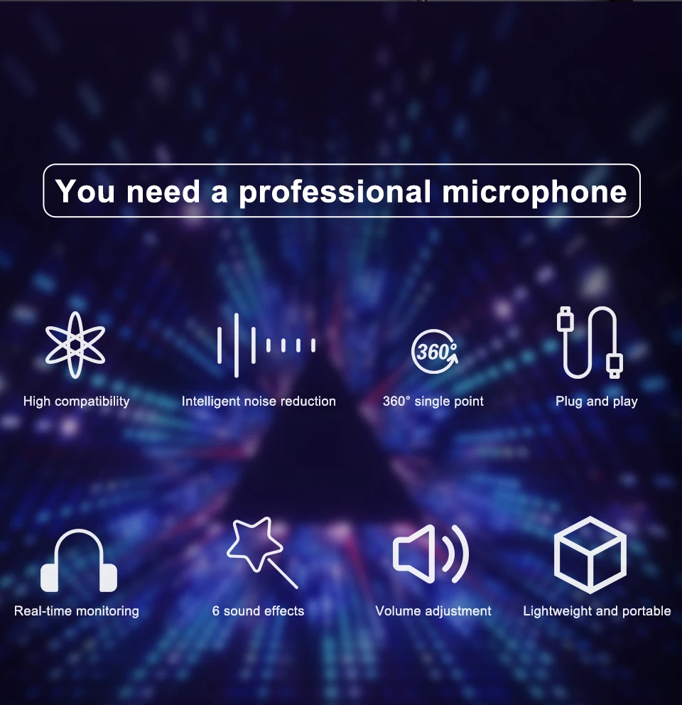 MAMEN Voice-changing Recording MIC Type-C Plug Lavalier Microphone with 6 Sound Effect for Android iOS Smartphone Live Streaming