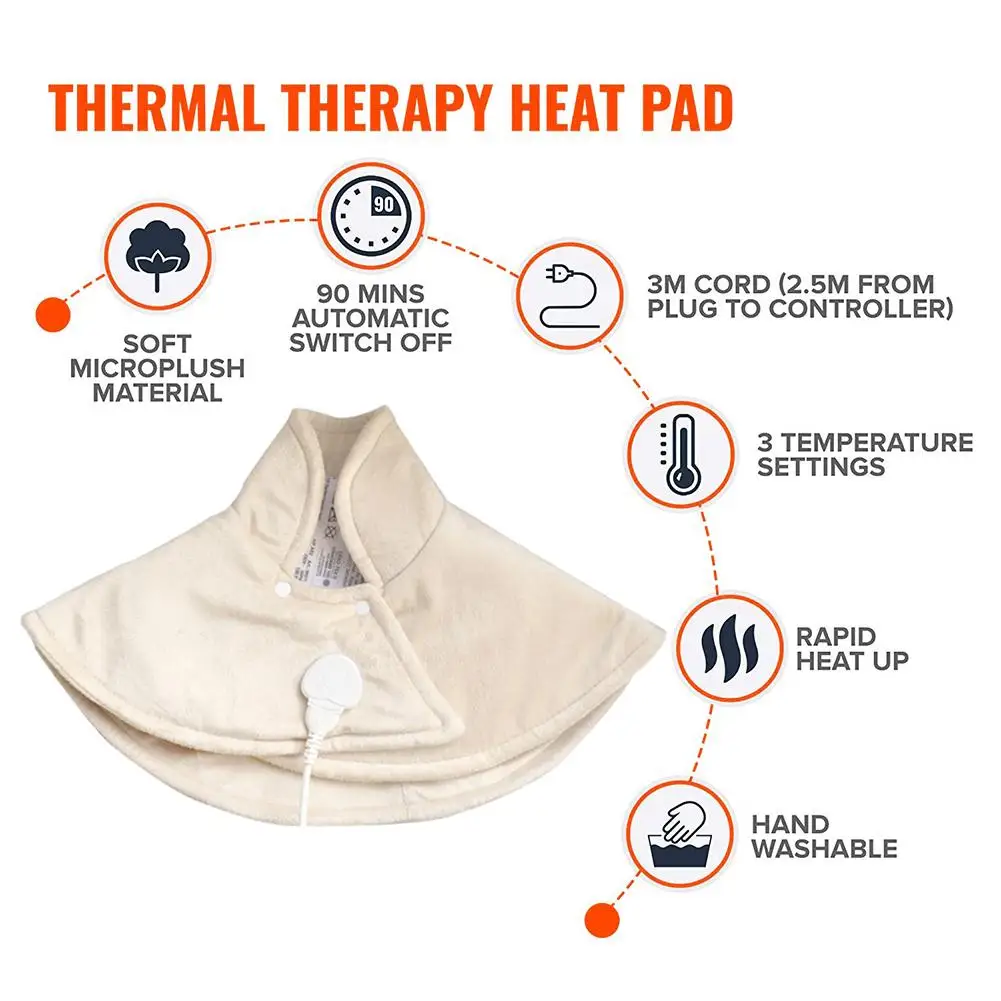 Грелка для шеи облегчение боли в плече с 3 тепловыми настройками с автоматическим выключением для шеи плечи и массаж верхней части спины