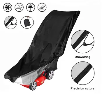 

Lawn Mower Cover Waterproof Weather UV Protector for Push Mowers Universal Fit Garden Supplies Dust Covers Storage bag