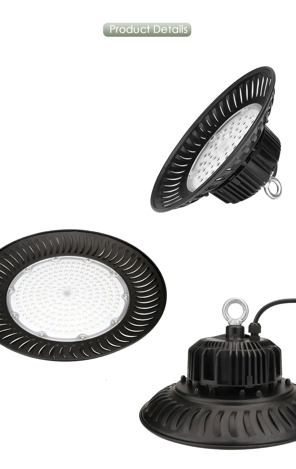 LED Industrial Lighting Commercial High Bay Light SMD 50W 100W 200W IP65 Waterproof AC 220V Garage Workshop Stadium Indoor Lamp