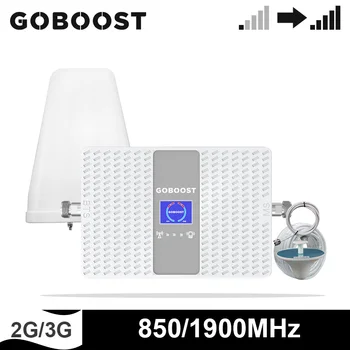 

GOBOOST UMTS 850MHz PCS 1900MHz Dual Band Signal Amplifier AGC MGC 2G 3G Mobile Phone Signal Booster Repeater