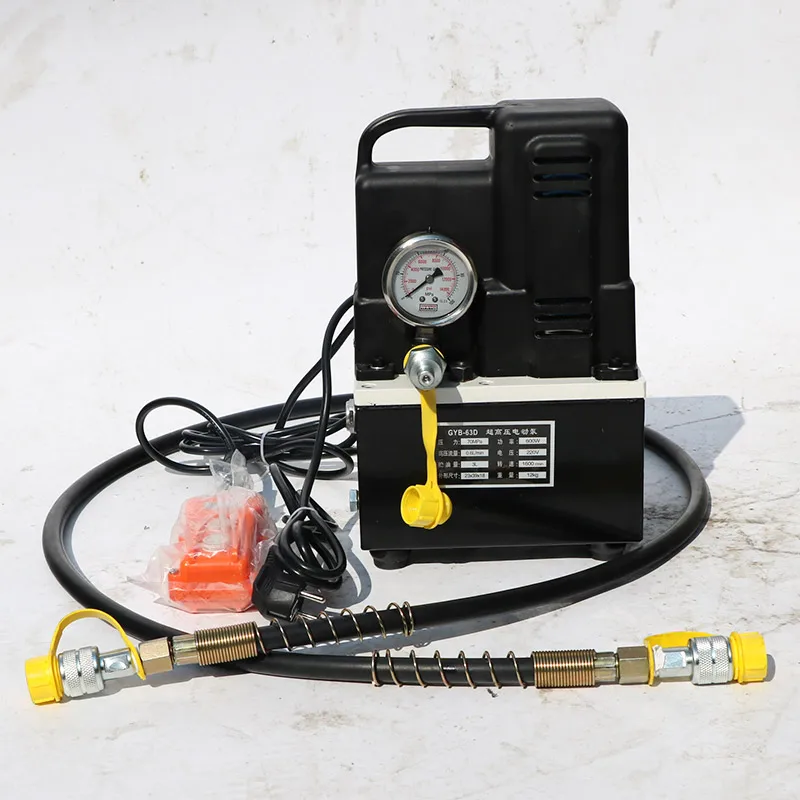 Portable Electro-Hydraulic Pump Station Hand-Operated Switch Pedal Small Ultra-High Pressure Hydraulic Station 1 4 npt three channels pneumatic foot valve detent electrical switch 2 position 5 way pedal operated control valve