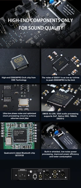 S.M.S.L SU-9n ES9038PRO XMOS XU208 Bluetooth 5.0 DSD512 RCA/XLR LDAC APTX/HD Decoder High Resolution Audio DAC送料無料 SU-9n