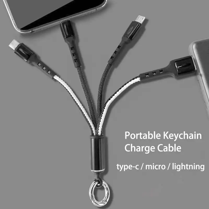 Micro usb зарядный кабель для samsung huawei type c usb кабель для oppo huawei p30 mate20 короткий мульти брелок Быстрая зарядка шнур