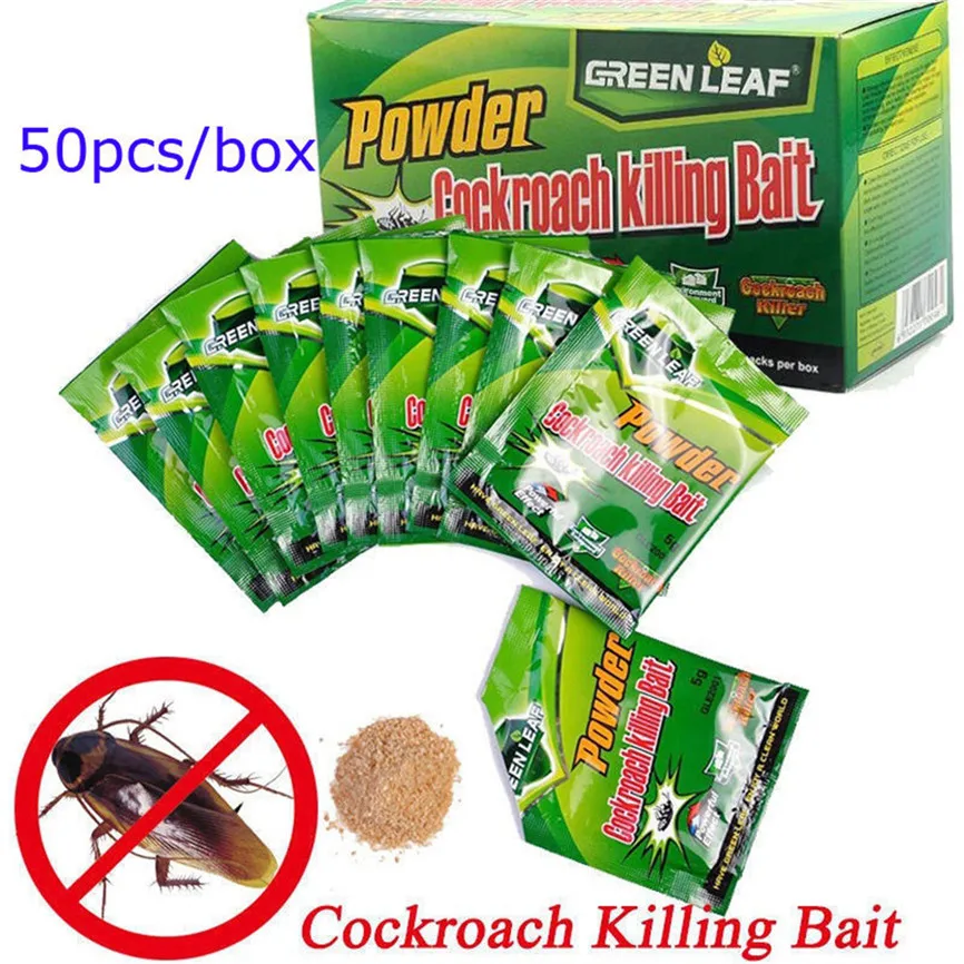 

50pcs Effective Powder Cockroach Killing Bait Roach Killer Pesticide Insecticide Anti Pest Reject Trap Control Killer Repeller