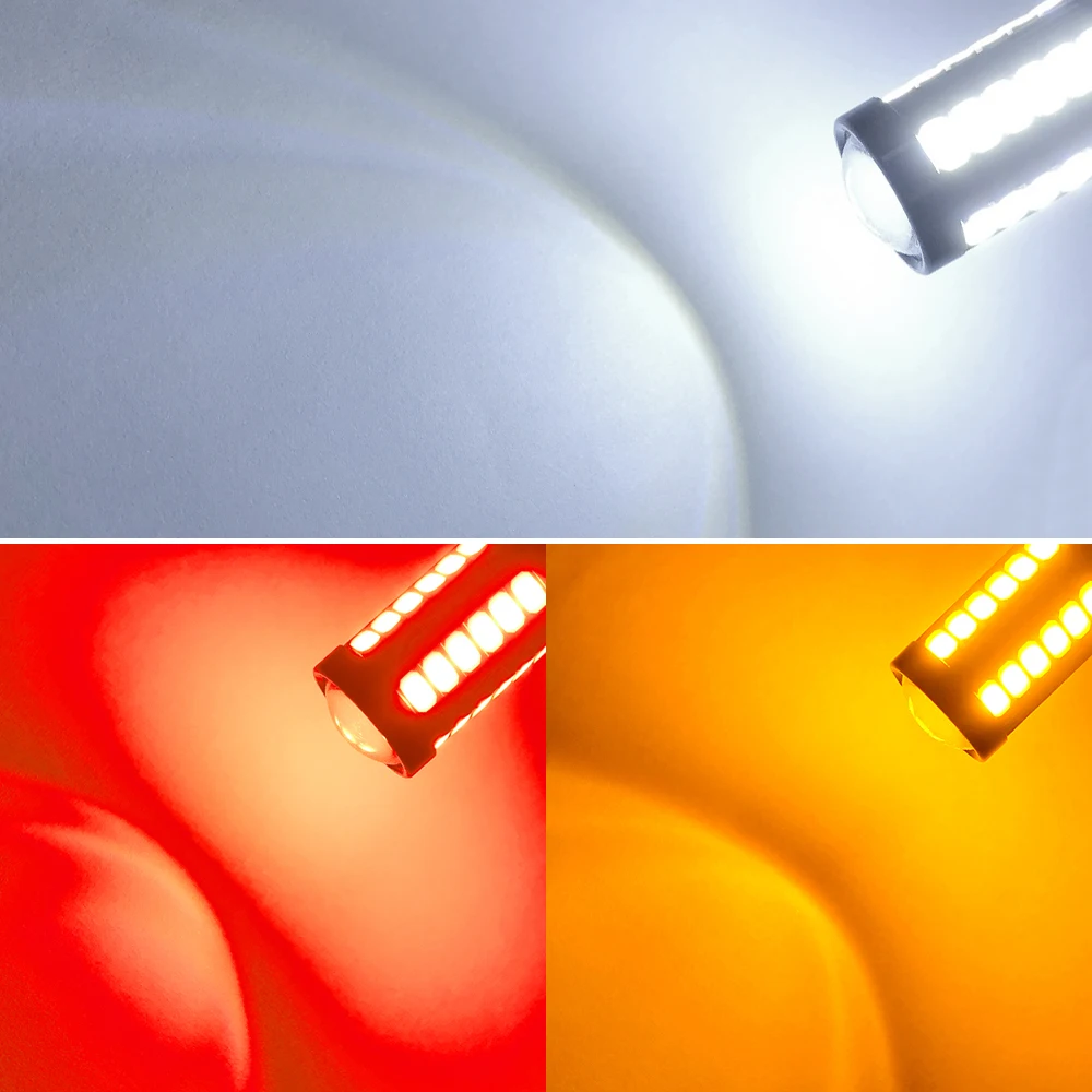 2pcs 1156 BA15S P21W 1157 P21/5W BAY15D BAU15S PY21W LED Car Tail Bulb Brake Lights Reverse Lamp Daytime Running Signal Light