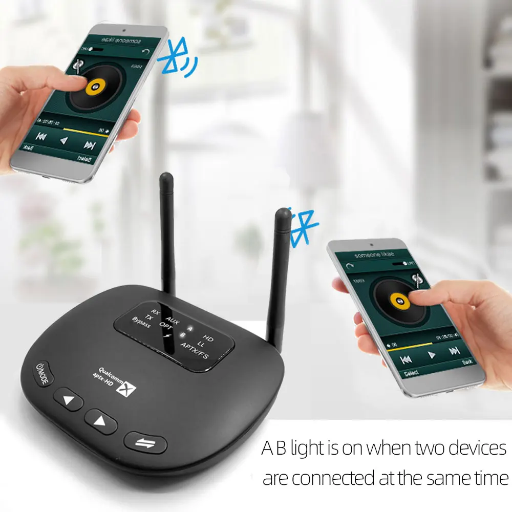 3 в 1 80 м Bluetooth 5,0 аудио передатчик приемник CSR8675 aptX HD& apt-X LL беспроводной адаптер для ТВ ПК, Оптический RCA AUX 3,5 мм