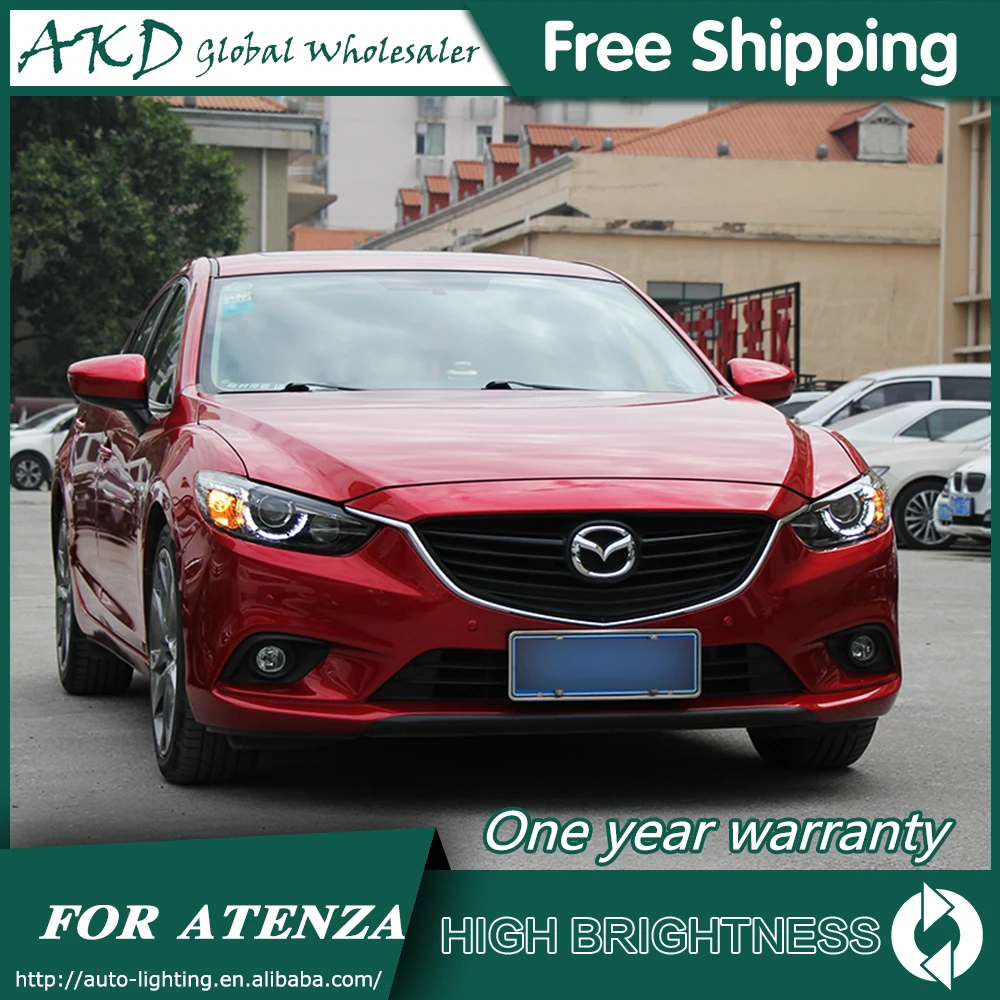 Фары для автомобиля Mazda 6 Atenza 2013- DRL дневные ходовые огни головная лампа светодиодный Биксеноновая лампа Противотуманные фары, аксессуары для автомобиля