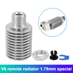 Dissipateur de chaleur fileté V6 pour imprimante 3D, tuyau de refroidissement à distance, 1.75mm, alimentation, radiateur pour extrudeuse V6 Hotend 
